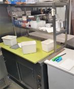 1 x Stainless Steel Finish Passthrough Food Gantry Warmer With Hot Cupboard - CL514 - Location: