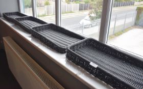 4 x Rattan Display Baskets - Size 60 x 35 cms