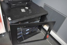 1 x Rack Cabinet For Music or Computer Equipment Suitable For 9 1U Units - Includes Keys