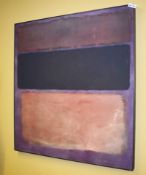 1 x Contemporary Abstract Wall Picture With Ash Frame - Dimensions 94 x 102 cms - Ref LF158 -
