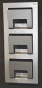1 x Wall Mounted Magazine / New Paper Rack in Silver