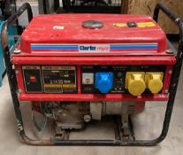 1 x Clarke FG3050 3 KVA Petrol Portable Generator - Used, Recently Removed From A Working Site -