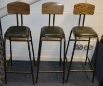 9 x Assorted Stools - All Feature Sturdy Metal Frames - Please Read Full Description - Ref: See