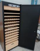 1 x Amana 3TS Upright Wine Bottle Cooler With Lockable Door and Wood Finish - New / Unused With