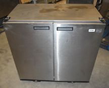 1 x Williams BC2 SS Solid Top Two Door Refrigerator - 230v - Stainless Steel Finish - H89 x W90 x