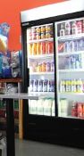 1 x Stay Cold SD890 Two Door Show Case Display Drinks Chiller With Sliding Doors