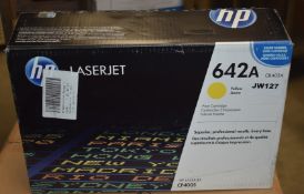 1 x Genuine HP LaserJet 642A Yellow Printer Toner Cartridge - Suitable For CP4005dn and CP4005n