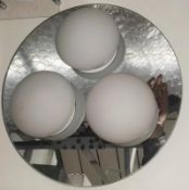 1 x SPA 3-Light Bathroom Ceiling Light Fitting - IP44 - Ex-Display Item, Mounted On Backboard - CL29