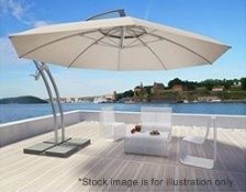 1 x Ibiza RIO 4.2 Metre Premium Quality Parasol - Colour: IVORY - New & Sealed - RRP £1,400
