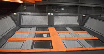1 x Trampoline Park Dodgeball Arena With 16 Interconnected Trampolines - Excellent Business