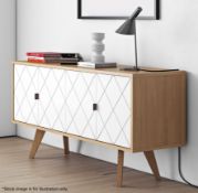 1 x 'Brigitte' Designer 1.6 Metre Sideboard Dresser Featuring Butterfly Doors **RRP £853.00**