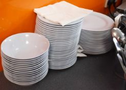 Large Collection of Coffee Cups, Glasses, Teapots, Milk Jugs, Plates & Bowls - Includes 225 Items!