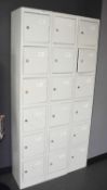 3 x Atlas Staff Lockers - Each Locker Is Suitable For 6 Users - Includes Keys - H180 x W30 x D30 cms