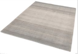 1 x HAYS Wool Rich Hand Woven Rug In Grey - Handcrafted In India - RRP £170.00