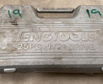 1 x Teng Tools Socket Set - Incomplete - Used, Recently Removed From A Working Site - CL505 - Ref: