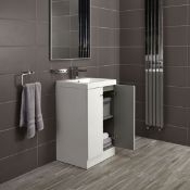 10 x Alpine Duo 500 Floor Standing Vanity unit - Gloss White - Brand New Boxed Stock - Dimensions: