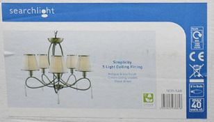 1 x Simplicity 5 Light Ceiling Light Antique Brass - New Boxed Stock - CL323 - Ref: ERP1- 1035-5AB -