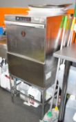 1 x Sammic X-50B Commercial Dishwasher With Stand - 240v - H133 x W60 x D65 cms