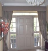 1 x Pair Of Premium Lined Curtains And Box Pelmet - 260cm Drop - Ref: ABR017 / HWY - CL491 *NO VAT*