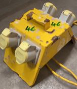 1 x 110v 4 Way Transformer Box - Used, Recently Removed From A Working Site - CL505 - Ref: TL046 -