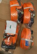 4 New Heavy Duty Ratchet Straps - Used, Recently Removed From A Working Site - CL505 - Ref: