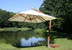 1 x BAMBRELLA® Side Wind 3 Metre Commercial / Domestic Parasol - Colour: Havest Weat - RRP £2,000