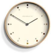 1 x Mr Clarke Scandanavian-style Light Plywood Wall Clock - 28cm - Brand New Boxed Stock