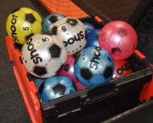 1 x Large Collection of Footballs, Team Bibs and Two Large Storage Containers
