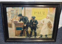 2 x Framed Art / Vintage Advertising Prints Featuring Charming Chimney Sweeps - Dimensions: W70 x