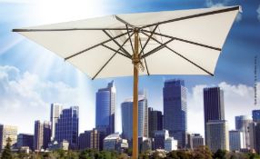 1 x LUXURY SERIES 4m x 3m Commercial / Domestic Parasol - Colour: BLACK - Brand New - RRP £1,500