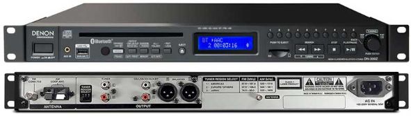 1 x Denon DN300Z CD Media Player With USB, SD/SDHC, Bluetooth, AM/FM Tuner, Balanced XLR AND RCA