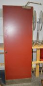 1 x Fire Door With Overhead Closer - Dimensions: H204 x W73 x D4.5cm - Used, In Good Overall