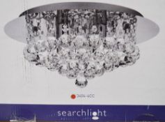 1 x Hanna 4-Light Chrome Flush Light With Clear Crystal Balls - New Boxed Stock - CL323 - Ref: 3404-