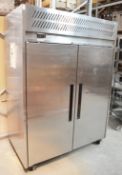 1 x WILLIAMS LJ2TSA Stainless Steel Commercial Upright Freezer - Double Door With Key