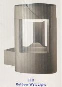 2 x Searchlight LED Outdoor Wall Light - Ref: 2005GY - New and Boxed Stock - RRP: £105(each)