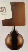 1 x Searchlight Table Lamp in chocolate brown - Ref:3520BR - New and Boxed - RRP: £80