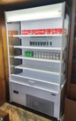 1 x Tefcold Multideck Eco Slimline Display Fridge With Nightblind - Only 3 Months Old - H200 x