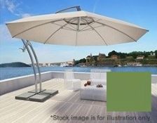 1 x Ibiza RIO 4.2 Metre Premium Quality Parasol - Colour: LIME GREEN - New & Sealed - RRP £1,400