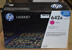 1 x Genuine HP LaserJet 642A Magnenta Printer Toner Cartridge - Suitable For CP4005dn and CP4005n