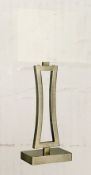 2 x Searchlight Table lamp in Antique Brass - Ref: 4081AB-1 - New and Boxed - RRP: £90.00