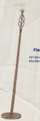 1 x Searchlight Floor Lamp in Antique Brass - Ref: 6021AB - New and Boxed - RRP: £100.00