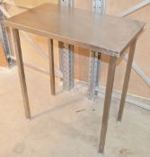 1 x Stainless Steel Commercial Kitchen Prep Table - Dimensions: W76 x D46 x H87cm - Very Recently