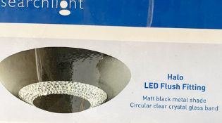 2 x Searchlight LED Halo Flush Fitting in matt black - Ref: 4548-36BK - New Boxed - RRP: £160