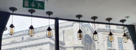 8 x Cage Ceiling Pendant Lights - CL532 - Ref  - Location: London, EC4N Auction details: Contents of