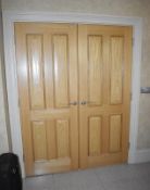 A Pair Of High Quality Internal Wooden Doors - Dimensions Of Each (approx): H200 x W75 x 7cm - Ref: