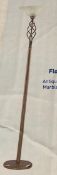 1 x Searchlight Floor Lamp in Antique Brass- Ref:6021AB - New and Boxed - RRP: £100.00