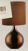 1 x Searchlight Table Lamp in chocolate brown - Ref: 3520BR - New and Boxed - RRP: £80
