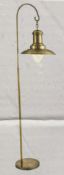 1 x Searchlight Fisherman Floor Lamp in Antique Brass - Ref: 6502AB - New and Boxed - RRP: £160.00