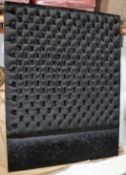 1 x Superking 180x200cm Bed With A 2.4 Metre High Headboard In A Black Velvet Fabric - *NO VAT*
