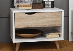 1 x 'Stockholm' Scandinavian Style Bedside Unit - Dimensions: W50 x D39 x 40cm - Brand New & Boxed